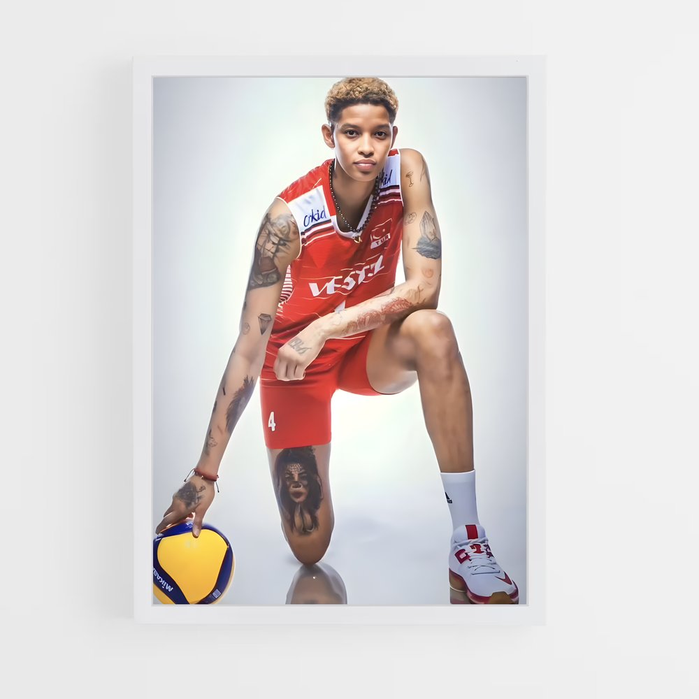 Poster L'Homme À Tatoos – affiche Volleyball (vue 3)